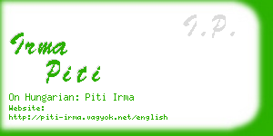 irma piti business card